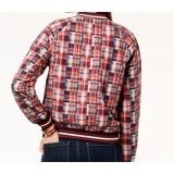 Tommy Hilfiger Women's Patchwork Varsity Jacket Size 1X Red, White Blue - Picture 13 of 13